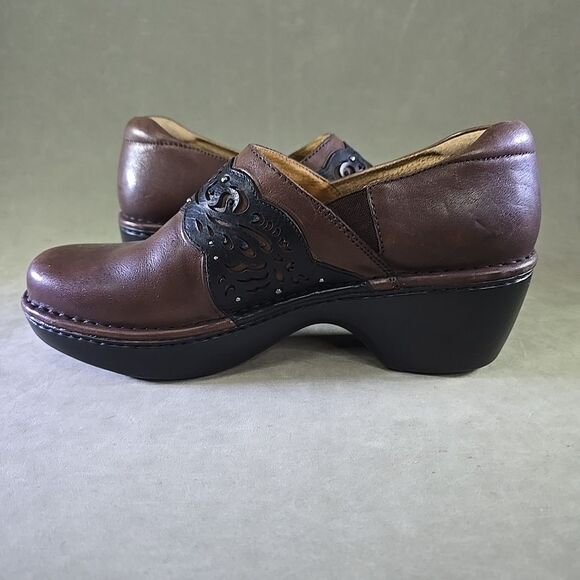 Ariat Shoes Womens Size 10B Leather Slip On Comfort Clog Floral 20838 - Picture 9 of 11